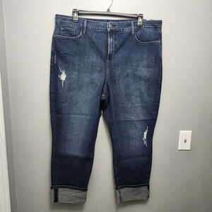 NYDJ women's Lorena boyfriend crop jeans size 22W blue new without tags